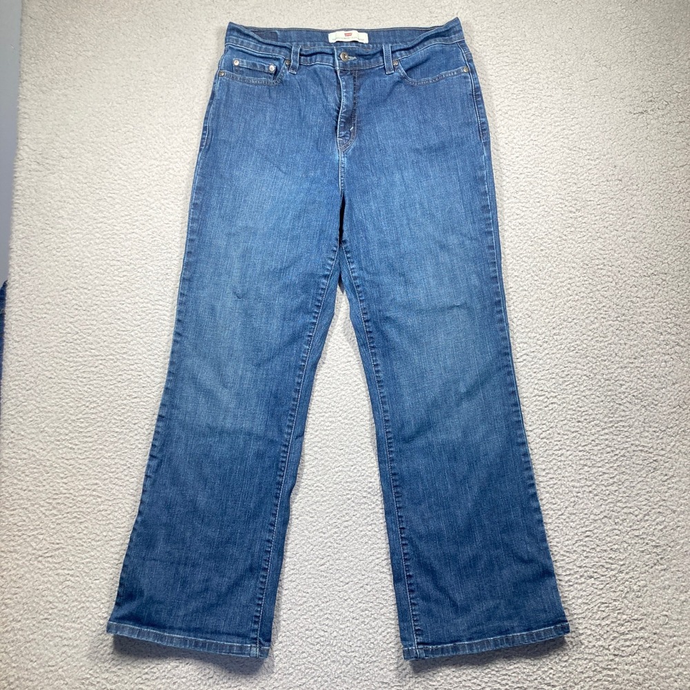 Levi's 512 Perfectly Slimming Bootcut Jeans Womens 14 S/C Blue Stretch Denim